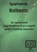 Spieltaktik: Ballbesitz Vorderseite