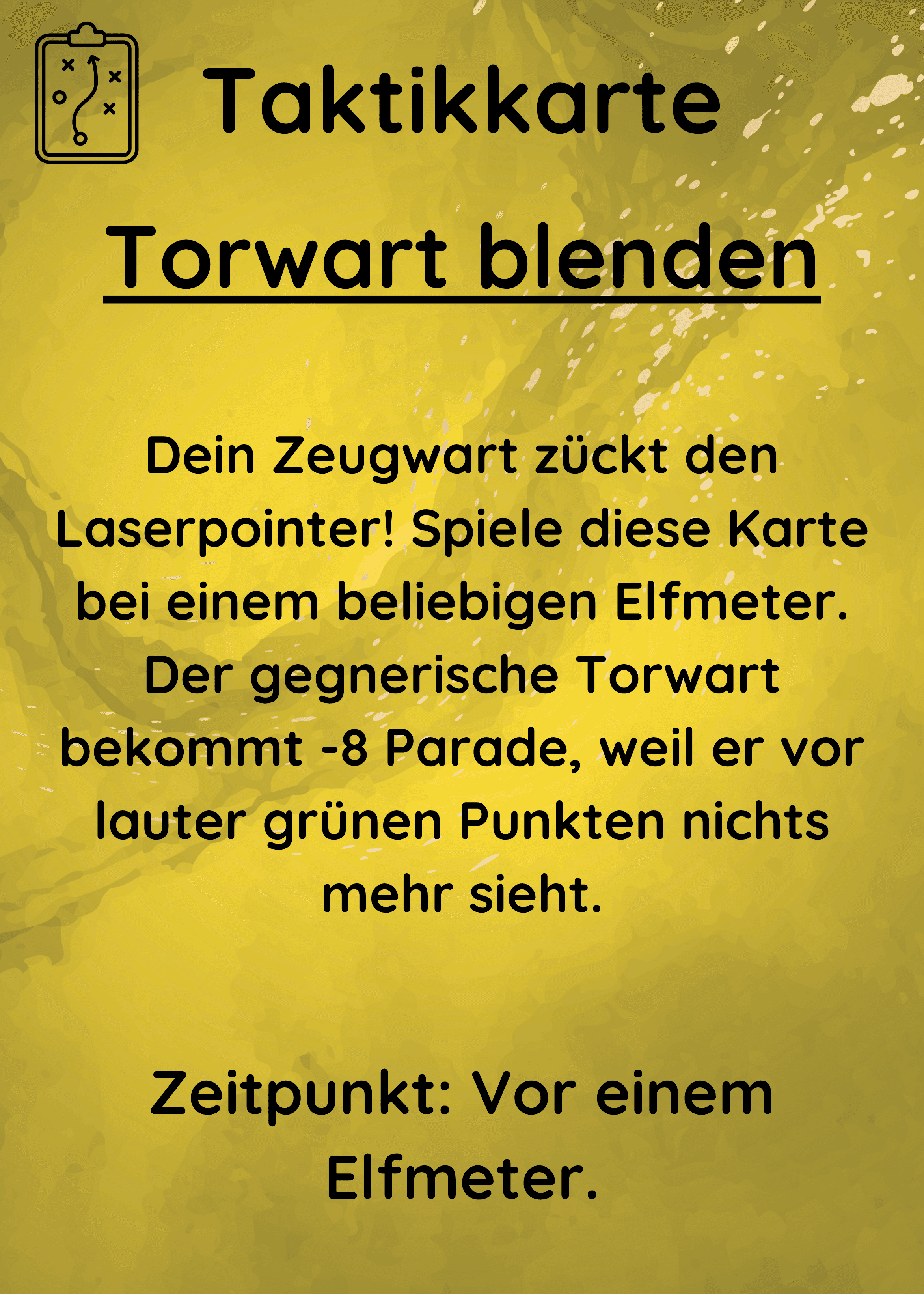 Torwart Blenden
