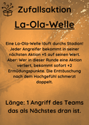 La-Ola-Welle Vorderseite