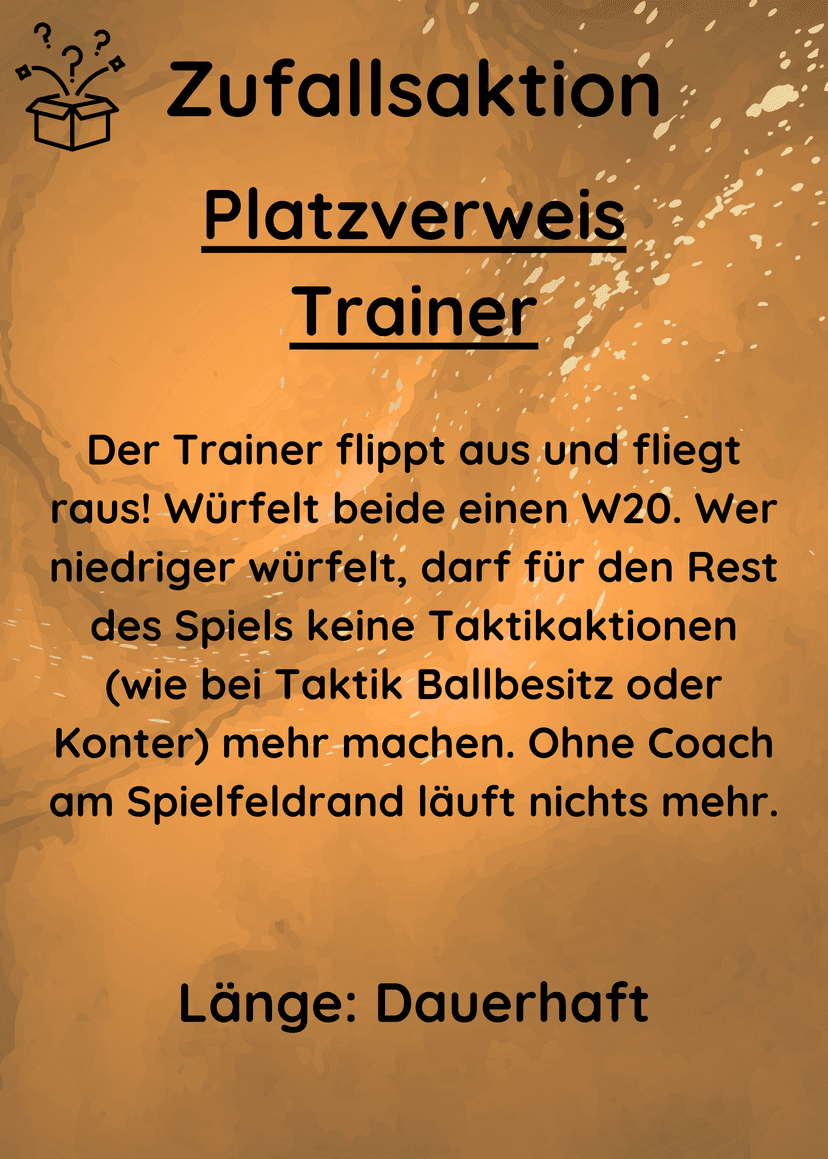Platzverweis Trainer