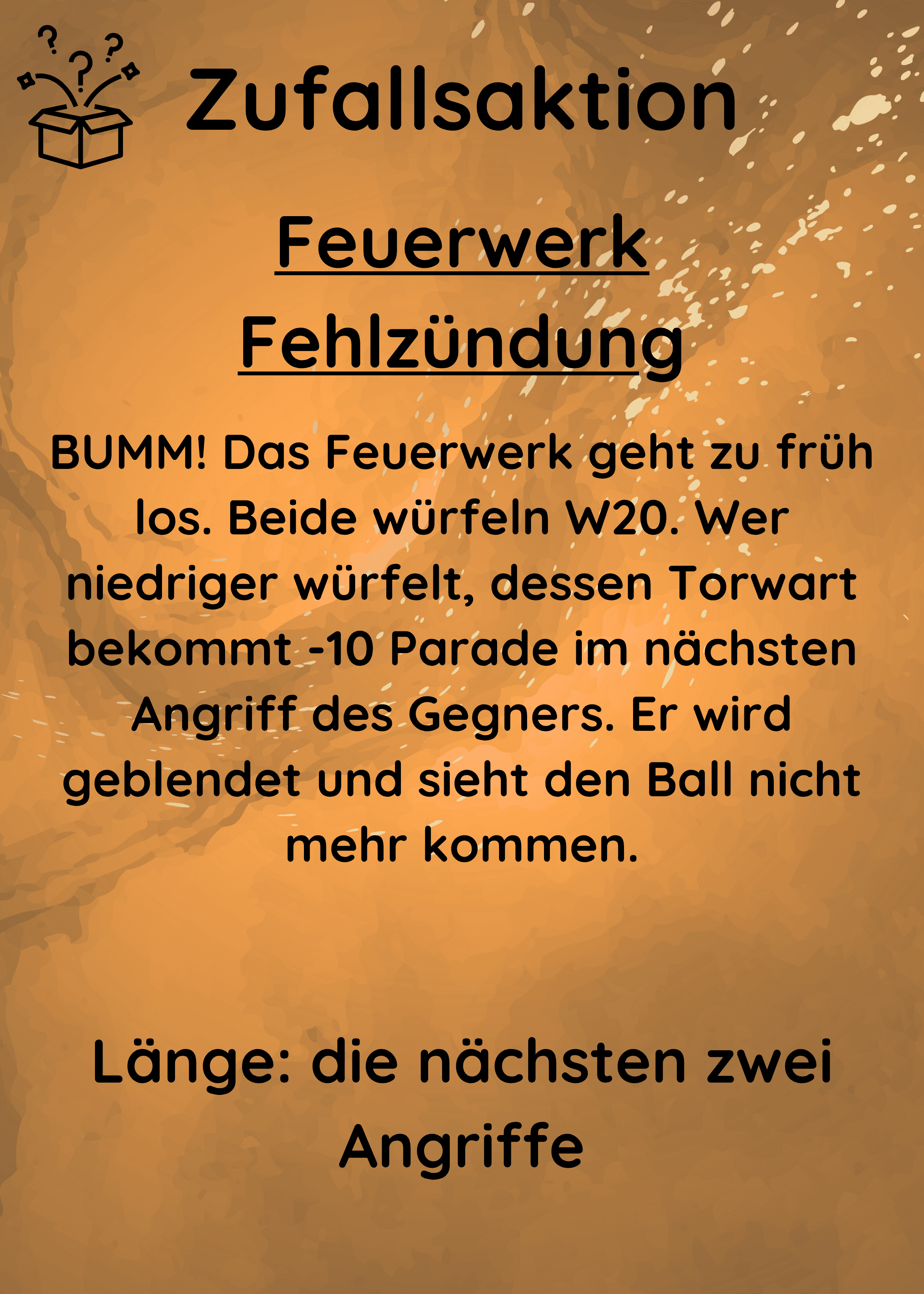 Feuerwerk Fehlzündung
