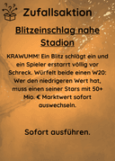 Blitzeinschlag nahe Stadion Vorderseite